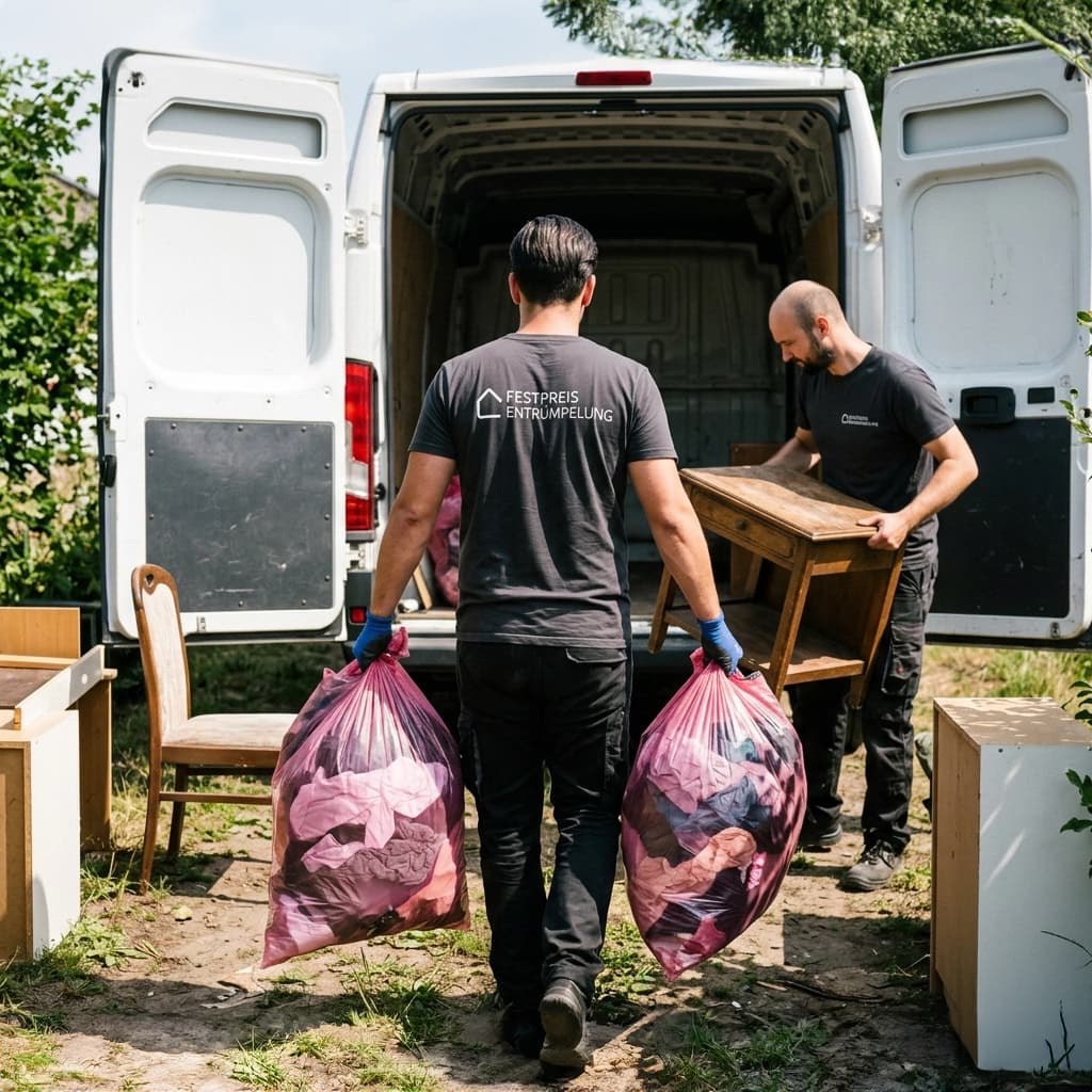 Hausräumung bei einer Haushaltsauflösung in Dresden — Abtransport durch Festpreis Entrümpelung