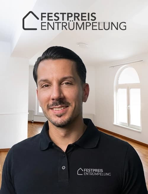 Lukas Frahm bei der kostenlosen Beratung zu einer Wohnungsauflösung in Dresden